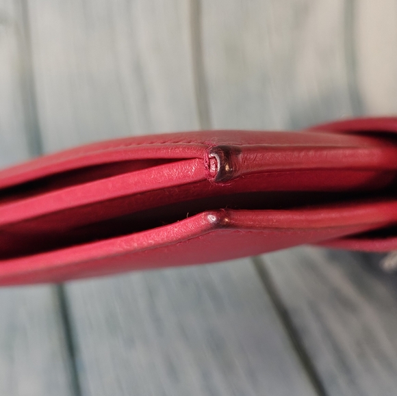 Salvatore Ferragamo Gancio Continental Leather Red Wallet GUC - Picture 15 of 15